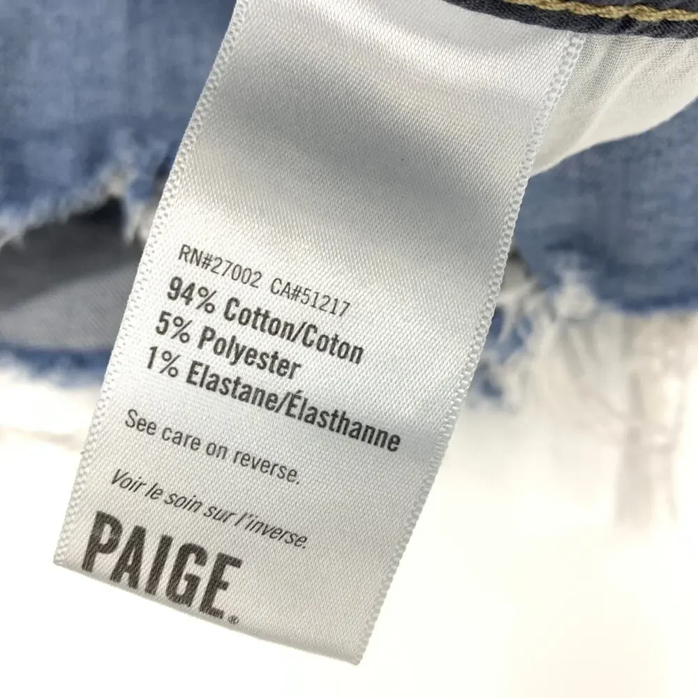 Paige Cut Off Denim Shorts Womens Size 29 Medium Wash Distressed